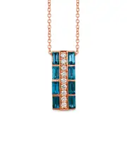 Le Vian 14K Rose Gold 1.29 ct. tw. Diamond & Topaz Pendant Necklace