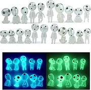 Emyzkc 20PCS Luminous Ghost Garden Statue Tree Elves Garden Gnome Glow Accessories Glow in Dark Tree Elves Fairy Micro Landscape Outdoor Decoration for Patio Yard Lawn