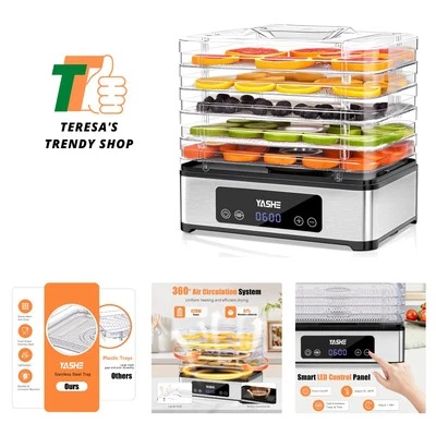 5-Tray Dehydrator Machine for Fruits, Jerky & Herbs - Compact & Easy to Clean