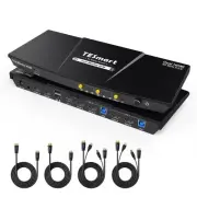 USB 3.0 HDMI KVM Switch 2 Monitors 2 Computers 4K@60Hz, Dual Monitor KVM Swit...