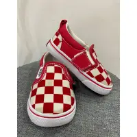 在飛比找蝦皮購物優惠-二手-Vans 紅色棋盤格帆布鞋（九成新）13.5cm