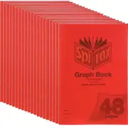 Spirax P130 Graph Book 10mm Grid 48 Page A4 (Red) [20 Pack]