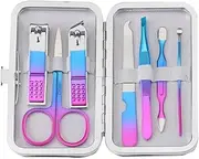 Manicures, Pedicure Kits, Nail Clippers, Color Titanium Nail Clipper Set Peeling Pliers Knife Set Professional Trimming Manicure Tool Portable 15/12/10/7PCS式 Professional Grooming Kits (Color : A)