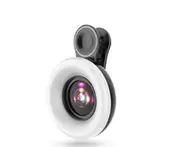 Mobile Phone Lens Jewelry Eyelashes Nail Eyebrow Shooting Special Macro Fill Light Photo Lens-Black