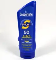 Coppertone Sport 4 in 1 Performance Sunscreen Lotion SPF 50 7 fl oz Exp 10/25+