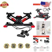Compact Mini Twist Stepper with LCD & Dual Resistance Bands for Home Workouts