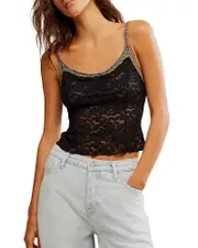 Free People All Day Lace Cami Top