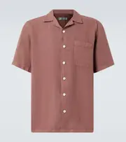 [Canali] Canali Linen shirt UK 16 brown