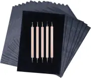 200 Sheets Carbon Paper Graphite Paper Black Carbon Transfer (8.5 X 11.5 Inch) w