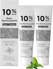Nano-Hydroxyapatite Toothpaste, New Upgraded Formula, Strengthens Enamel,Fluoride-Free Toothpaste ，Gentle on Sensitive Teeth 4.23oz 2pc