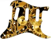 Pickguard Stratocaster Strat Graphical Custom fit Fender 8 HOLE Clockwork 1