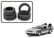 Scalextric Genuine W11255 Rear Wheels Axle Tyres For Back To The Future DeLorean