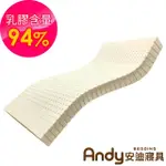 【ANDY BEDDING 安迪寢具】天然乳膠床墊10公分厚度-雙人標準5尺(乳膠床墊 宿舍床墊 雙人乳膠床墊 露營床)