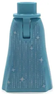 Lego New Medium Azure Minidoll Hips and Skirt Full Length Silver Dotted Line