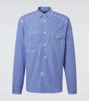 [Junya Watanabe] Junya Watanabe Bengal stripe cotton shirt UK 16 blue