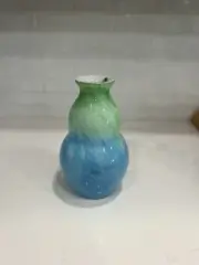 Fenton Vase "Caribbean Day" Vase 2006 Connoisseur Collection By Dave Fetty