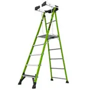 LITTLE GIANT FORTRESS 1.5m 150kg Fibreglass With Rail & Gate Platform Step Ladder 19305