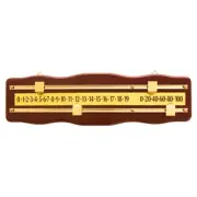 Wooden Snooker Scoreboard Score board Scorer Walnut & Brass Pointers Numbers