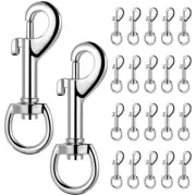 24 Pcs Bolt Snaps Pet Leash Snap Hooks Leash Clip Swivel Clip Metal Clips Rope