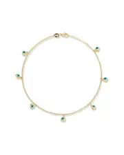 Ember Fine Jewelry 14K Evil Eye Charm Anklet