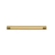 Cali Cabinet Pull With Backplate Brushed Brass Ctc 256Mm
