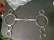 New lifter gag bit elevator Bit Snaffle mouth stainless steel 5 1/2 in