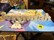 Jeremiah natural Wood name cut-out decor homemade *READ*