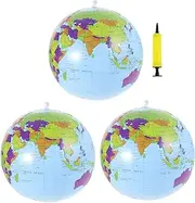 NAMOARLY Foldable Inflatable Globe Boys and Girls Learning Aid World Map for Toddlers Pool Party Ball Educational Tool for Children Random Color