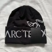 Arcteryx Bird Word Toque Black Beanie Black/Void Hat for Winter Wool Beanie