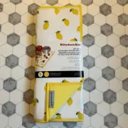 KitchenAid Summer Lemon Pattern Reversible Dish Drying Mats Set of 2 NWT