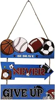Basketball Wall Decor, Basketball Canvas Art, Door Hanging Art, Baseball Soccer Wood Wall Hangings Sports Wooden Door Decor Good For Boys Bedroom Playroom Decor