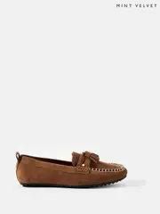 Mint Velvet Brown Syd Suede Deck Shoes (W36938) | $228