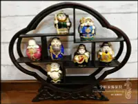 在飛比找Yahoo!奇摩拍賣優惠-日本七福神擺飾藝品含架子福氣財運惠比壽大黑天毘沙門天壽老人福