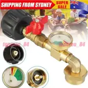 1Lb To 20Lb Tank Propane Refill Adapter With Gauge And ON-Off Control Valve