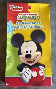 Mickey Mouse Clubhouse Valentines Day Cards (Box of 32 & 32 Stickers) Disney Jr