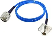 RG402 N-to-N-Straight DC-6GHZ High-Frequency Sheathed Semi Flexible Cable Coaxial Tail Fiber Extension Jumper(N M to PM N F,2.9M)