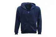 Adult Unisex Zip Plain Fleece Hoodie Hooded Jacket Mens Sweatshirt Jumper XS-8XL