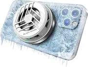 Cell Phone Cooler Black Shark Magnetic Cooler, Cell Phone Cooling Fun Portable Mobile Phone Radiator Cooling Fun, Gaming Semiconductor Cooling Phone for iPhone iOS/Android/Tablet/ipad (White)