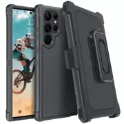 For Samsung Galaxy S24/S23/S22/S21 Ultra Belt Clip Holster Case+Screen Protector