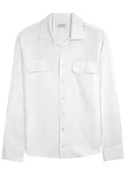 Gusari Safari Linen Shirt - White - L L