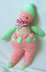 A CROCHETED HANDMADE DOLL MADE OF WOOL ONE OF A KIND DIRECTLY FROM ARTIST
