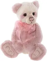 [Charlie Bears] Mono Polly | 2024 Plumo Collection, Pink Plush Panda Teddy Bear, Plush and Alpaca Fur, Limited in Production, Fully Jointed, Collectable, Handmade