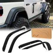 EOIS Front & Rear Fender Liner Fender Trim Extension Protector for 2018-2023 Jeep Wrangler JL JLU 4 Pcs