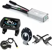 [mGYDY] Motor Brushless Controller KT 14A 36V/48V 250W 6 Mosfets Aluminium Alloy Motor Sine Wave DC Motor Speed Controller LCD8YU Display with 130X Thumb Throttle PAS for E-Bike Bicycle Electric Bike