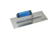 Plastering Trowel with Teeth 280 x 125mm +40mm Putty Knife Scarper High Quality