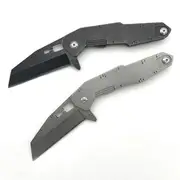 190mm Stainless Steel Folding Knife Outdoor Portable Multifunction Camping Survival Knife 24 BLACK