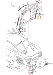 New Genuine AUDI R8 Coupe (07-12) Rear Engine Bay O/S Right Side Grill 42B827686