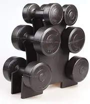 12kg Dumbbell Weights Set & Stand Rack - Home Gym Weightlifting for Optimum Workout Exercise Toning and Strength Training - Safe and Comfortable to Grip