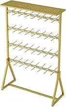 Multifunction Retail Display Stand, 4 Tier Boutique Clothing Store Commercial Shelves, Large Capacity Slippers Underwear Bra Socks Accessories Storage Rack, Organizer (Color : Gold, Size