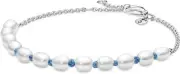 Pandora 591689C01-18 Freshwater Pearl Blue Cord Bracelet - Sterling Silver, 18 c